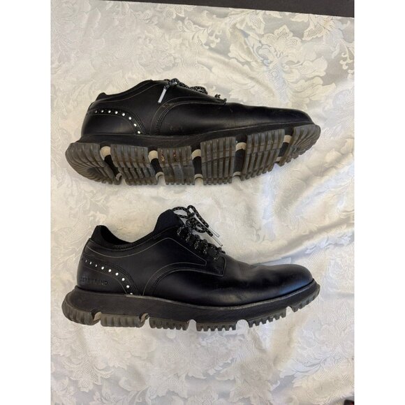 Cole Haan 12M Shoe 4.Zerogrand Plain Toe Oxford Black Reflective Waterproof - Picture 11 of 13